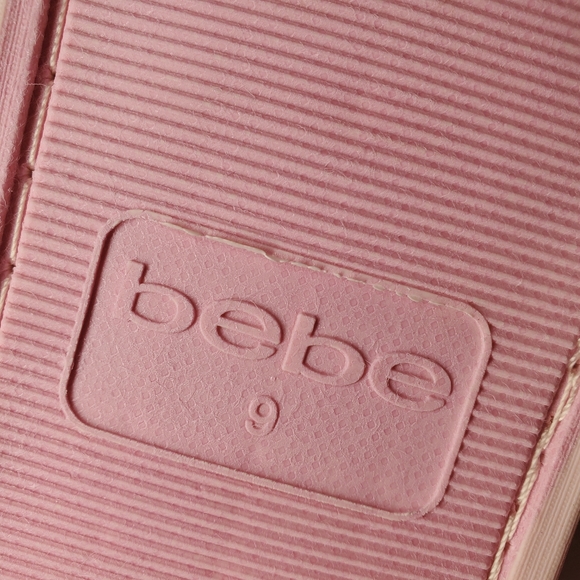 NWT Bebe Pink Fuzzy Women's Memory Foam Slippers Large Size 9 - Picture 5 of 16